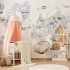 Vlies Fototapete - Minimalist Map for Children's Room Produktbild-Vorschau 1