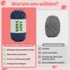 Häkelgarn Anfänger 4x50g Dunkelblau Hellgrün Grau Beige Produktbild-Vorschau 3