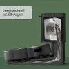 A robotic vacuum cleaner docking station with a dust bag, shown from a side angle against a green background. Náhled obrázku produktu