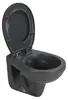 sanicomfort Wand-WC anthrazit matt spülrandlos, Tiefspüler, Produktbild-Vorschau 3