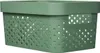 A green storage basket with holes. Anteprima dell’immagine prodotto