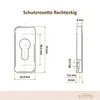 Premium Zylinder Schutzrosetten, Farbe:Braun RAL 8017, Produktbild-Vorschau 4