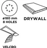 Klett-Schleifpapier 180 mm, K80, 5 Stück, mit 8 Löchern für Produktbild-Vorschau 5