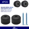 Runde Möbelbeine 4 Stück Schwarz Möbelbeine Ø 50 x H 30 mm Produktbild-Vorschau 2