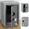Spardose Tresor mit Schlüssel silber 12x18x10cm Metall Produktbild-Vorschau 1