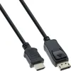 InLine DisplayPort zu HDMI Konverter Kabel, schwarz, 0,5m, Produktbild-Vorschau 1