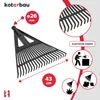 KOTARBAU® Rateau à Feuilles Plastique 43 cm Noir sans Voir les images du produit 5