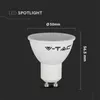 A V-TAC LED spotlight bulb with dimensions indicated. Náhled obrázku produktu