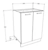 VCM Küchenschrank | Maße ca. H. 82 x B. 60 x. T. 46 cm | Produktbild-Vorschau 4