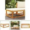 The Living Store Gartenhocker mit Kissen 65x65x29 cm Produktbild-Vorschau 1