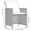 9-tlg. Garten-Essgruppe mit Kissen Poly Rattan Schwarz Produktbild-Vorschau 9