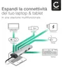CELLONIC Multi HUB USB-C con 4 porte: 1x HDMI 4K@30hz, 1x Anteprima dell’immagine prodotto 6
