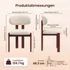 COLAMY 2er-Set Esszimmerstühle aus Chenille, braunes Produktbild-Vorschau 4