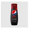 A product shot of a bottle of Sodastream Pepsi Max Cherry syrup against a plain background. Produktbild-Vorschau