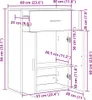 vidaXL Kredens biały 60x30x84 cm Materiał drewnopochodny Podgląd zdjęcia produktu 8