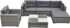 vidaXL 6-tlg. Garten-Lounge-Set mit Auflagen Poly Rattan Produktbild-Vorschau 7