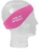 A pink headband with white text on a clear mannequin head. Produktbild-Vorschau