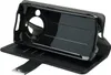 A black flip-style phone case is shown open, revealing the interior. Náhled obrázku produktu