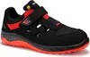 A single black and red safety sandal is shown against a white background. Produktbild-Vorschau