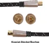 Antennen-Kabel 5m 120dB Filter vergoldet Braun Produktbild-Vorschau 3