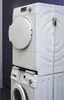 A stacked washing machine and dryer with a securing strap. Anteprima dell’immagine prodotto