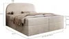 MyBed Zen box spring bed Čalouněné čelo postele Úložný Náhled obrázku produktu 3