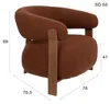 Housecraft Living Robyn Sessel Braun Produktbild-Vorschau 7