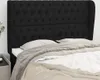 The Living Store Kopfteil mit Ohren Schwarz 163x23x118/128 Produktbild-Vorschau 1