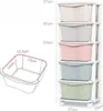Scaffale in plastica su ruote per bambini armadio con Anteprima dell’immagine prodotto 10