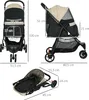 PawHut 2 in 1 Hundewagen Hundebuggy mit Regenschutz Produktbild-Vorschau 3