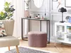 BELIANI Pouf Rosa Samtstoff Plissiert Oval mit Stauraum Produktbild-Vorschau 2