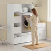 SoBuy Wasmachinekast Wit Met Lades en Planken, Productafbeelding-voorbeeld 14