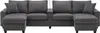 Merax 4-Sitzer Ecksofa U-förmiges, Cord-Sofa mit 2 Hockern, Produktbild-Vorschau 13