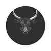 MuchoWow® Mauspad Mousepad Tiere - Stier - Schwarz - Weiß - Produktbild-Vorschau 1