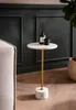 WOHNLING Tavolino in vero marmo metallo 30x30x55,5 cm Anteprima dell’immagine prodotto 2