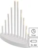 LED Kerzenhalter weiß, 24,5 cm, 3x AA, Innen, warmweiss, Timer Produktbild-Vorschau