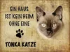 vianmo Holzschild 30x40 cm Tonka Katze ohne kein Heim Produktbild-Vorschau 1