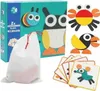 Holzholz Puzzle Geometrische Logische Figuren Montessori Produktbild-Vorschau 1