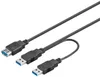 goobay USB 3.0 Dual Power SuperSpeed Kabel schwarz 0,3 m Produktbild-Vorschau 9