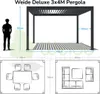 Deluxe Pavillon Terrassenüberdachung Aluminium 3 x 4 M weiß Produktbild-Vorschau 5
