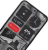 A smartphone screen displaying various widgets, including time, weather, and battery status for earbuds. Produktbild-Vorschau