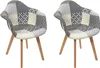 Lot de 2 Fauteuils - HOME DECO FACTORY - Patchwork - Voir les images du produit 1