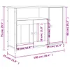 vidaXL Kredens czarny 100x35x75 cm materiał drewnopochodny Podgląd zdjęcia produktu 11