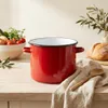 EMALIA RYBNIK Emaille Kochtopf 5,5 L Ø22 cm Rot – ohne Produktbild-Vorschau 2