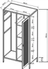 Kleiderschrank 'Puumala' 180 x 80 x 45 cm Garderobenschrank Produktbild-Vorschau 4