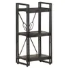 vidaXL Bücherregal 3 Fächer Schwarz 40x30x80 cm Mango Produktbild-Vorschau 9