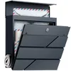 Avalo Brievenbus RVS Antraciet met Krantenvak en Slot - Productafbeelding-voorbeeld 1