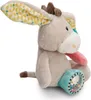 A plush toy donkey sitting on a white background. Podgląd zdjęcia produktu