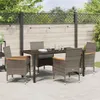 vidaXL Garten Essgruppe mit Kissen 5 pcs Grau Poly-Rattan Produktbild-Vorschau 4