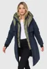 Navahoo Damen Winterjacke Winter Parka Mantel Baumwolle Produktbild-Vorschau 5
